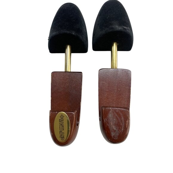 Vintage Eastland Wooden Shoe Trees With Brass Hardware - Made In USA - Picture 1 of 8